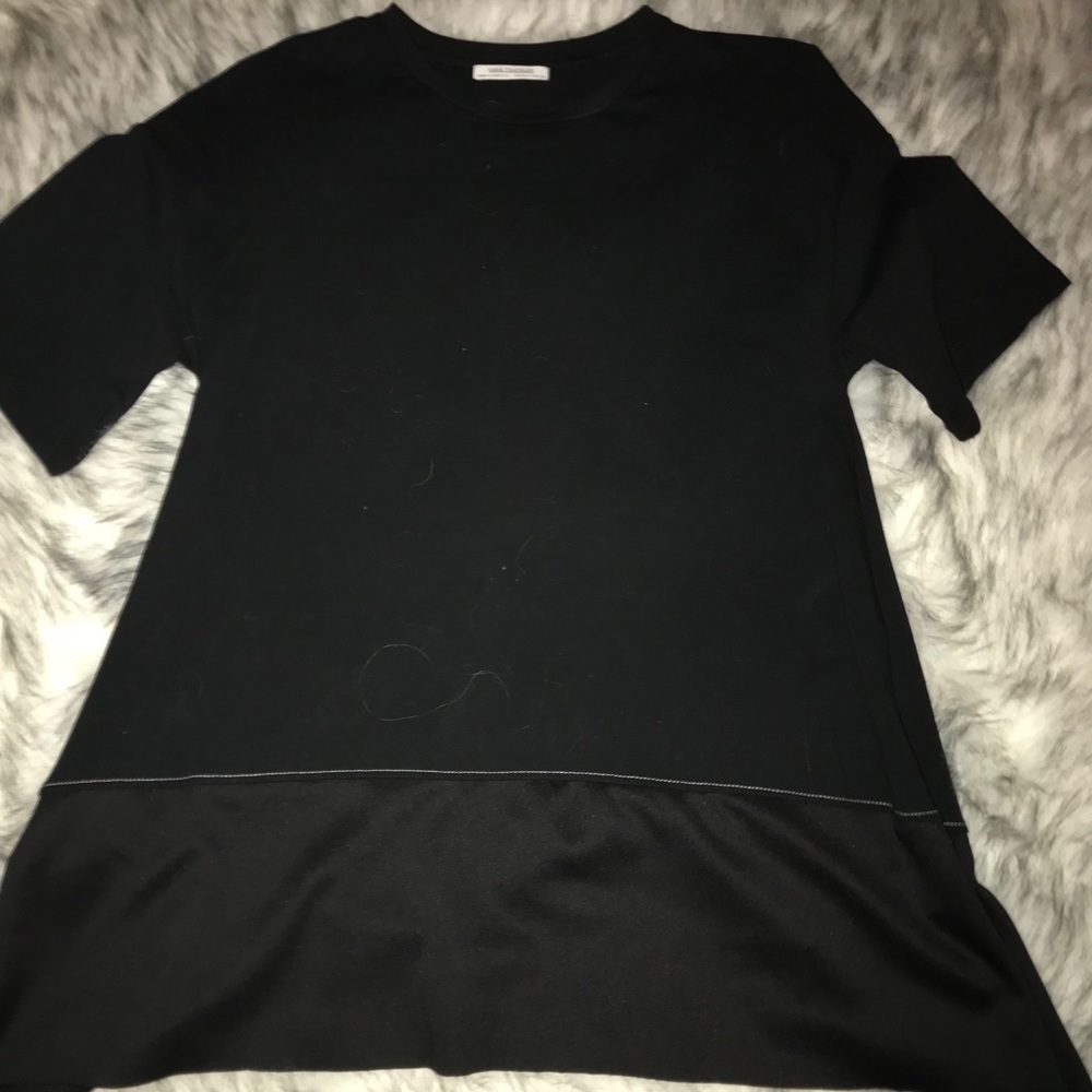 Black shirt sleeve shirt. Hardly worn